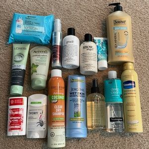 Random lot of new never used face and body products